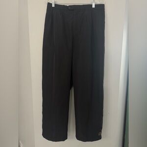 DryJoy by FootJoy men’s Large black adjustable waist zipper snap leg golf pants